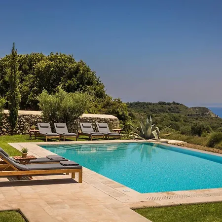 Villa Delightful Kefalonia 5 Bedrooms Panoramic Sea Mountain Views Atsoupades